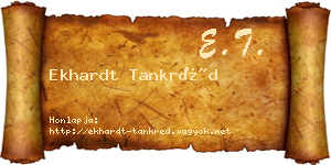 Ekhardt Tankréd névjegykártya